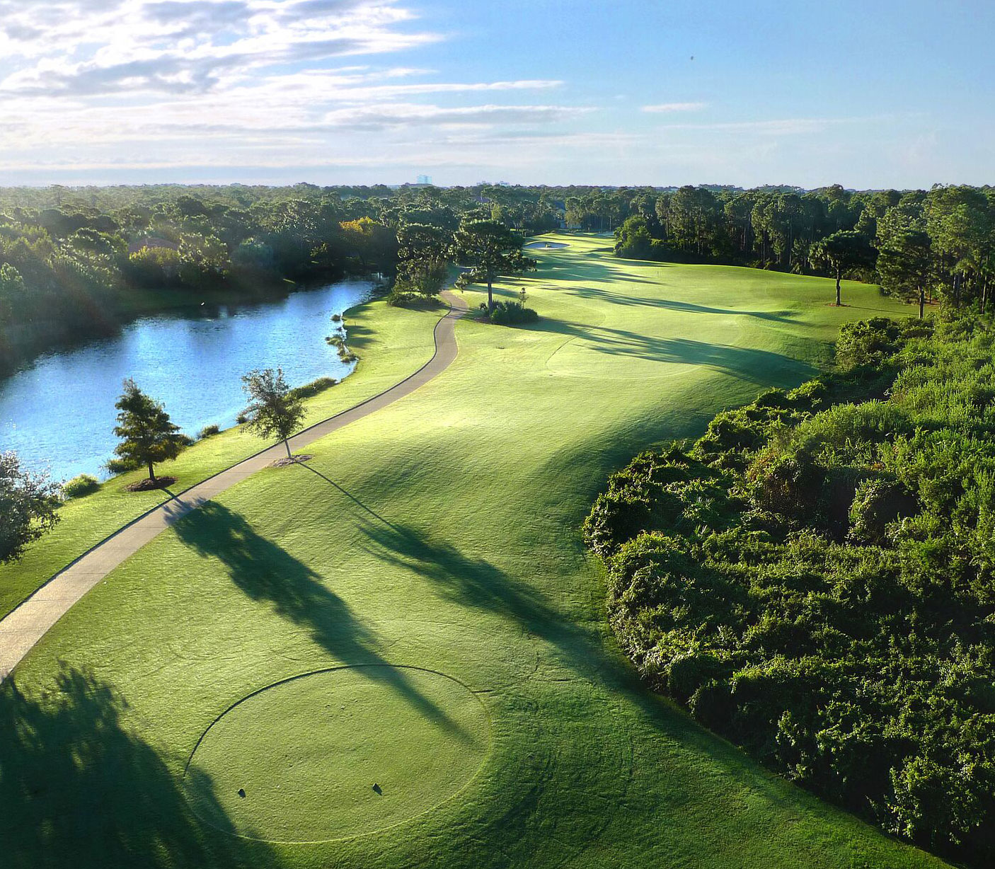 aerial of the regatta bay golf course