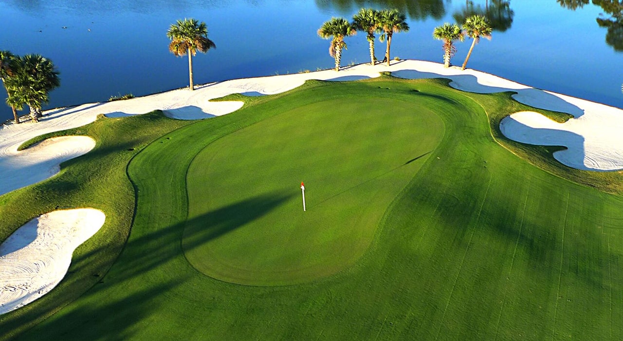 golf course and hole at regatta bay