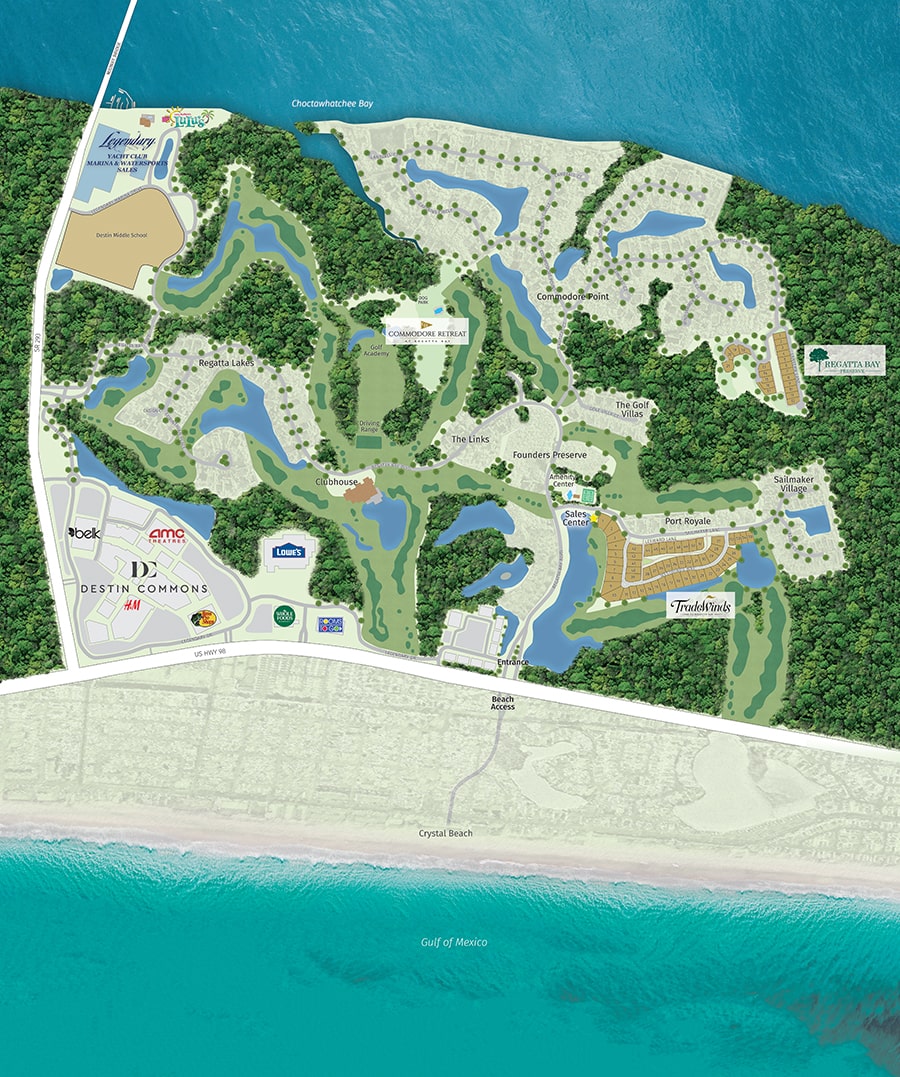 regatta bay lifestyle map