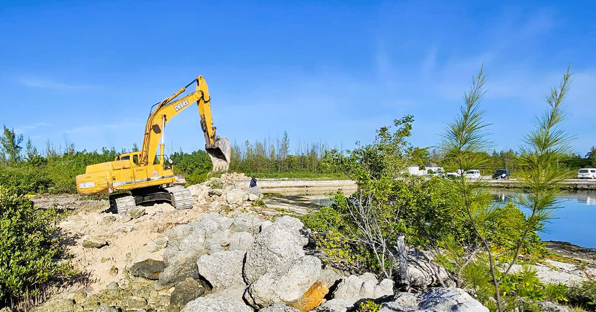 Construction View Of Dredge Site