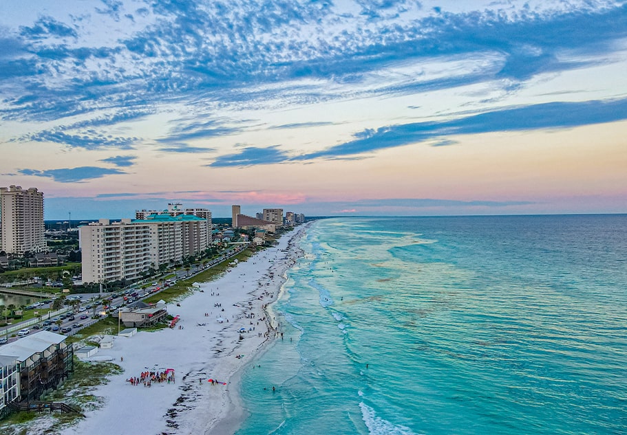 Legendary Realty aerial of beach projects