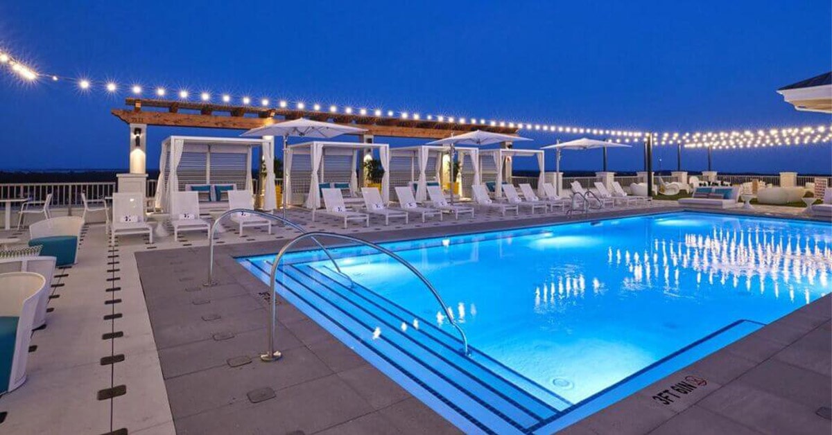 pool at nighttime, Destin, Florida