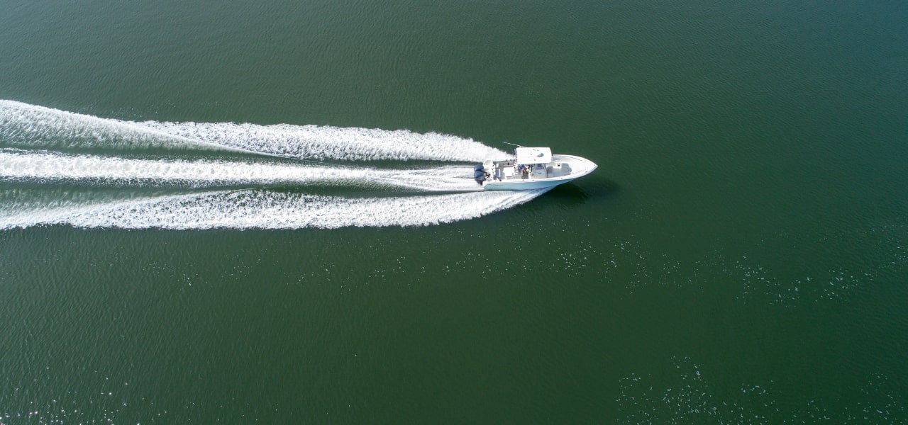 boat driving across gulf