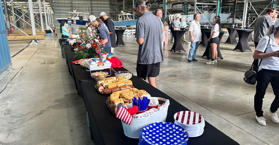 Legendary Marina & Yacht Club grand opening - food