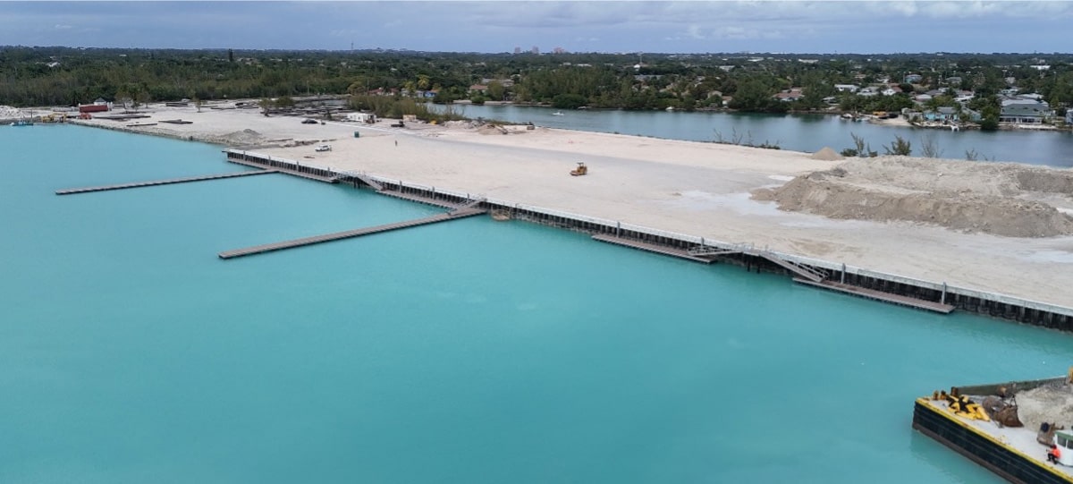 January 2025 Construction at Blue Water Cay, The Bahamas