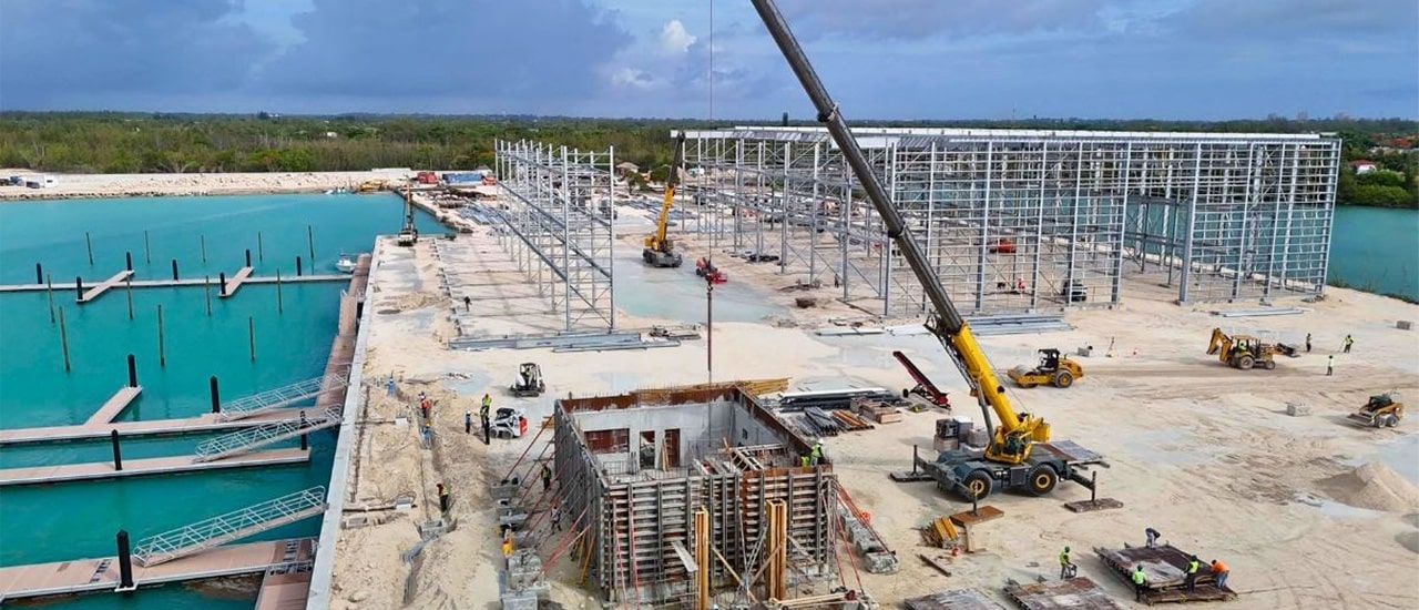 Legendary Blue Water Cay Marina July 2025 Construction